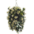 10" Nasturtium Hanging Basket Ivory - Artificial Flower
