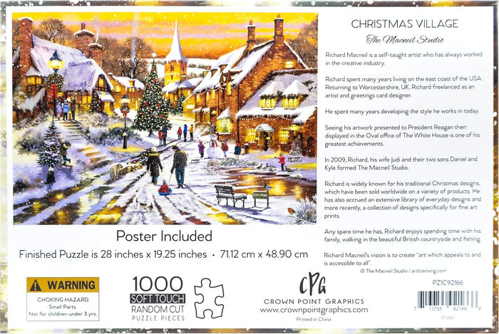 1000 Piece Jigsaw Puzzle - Christmas Village | Crown Point Graphics