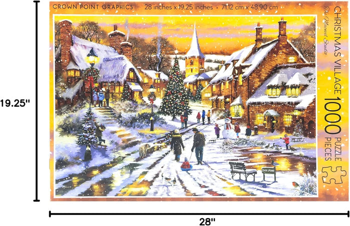1000 Piece Jigsaw Puzzle - Christmas Village | Crown Point Graphics