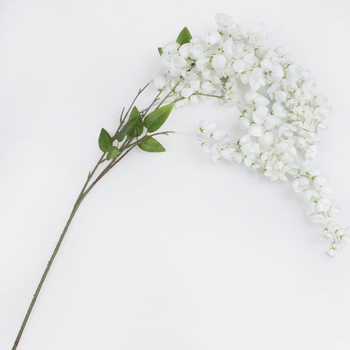 100cm White Trailing Wisteria - Artificial Single Stem (S3-5)