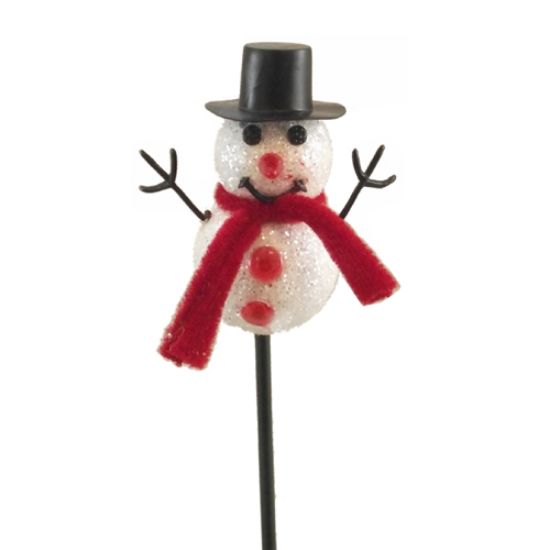10pcs x 50cm Snowman Pick - Christmas