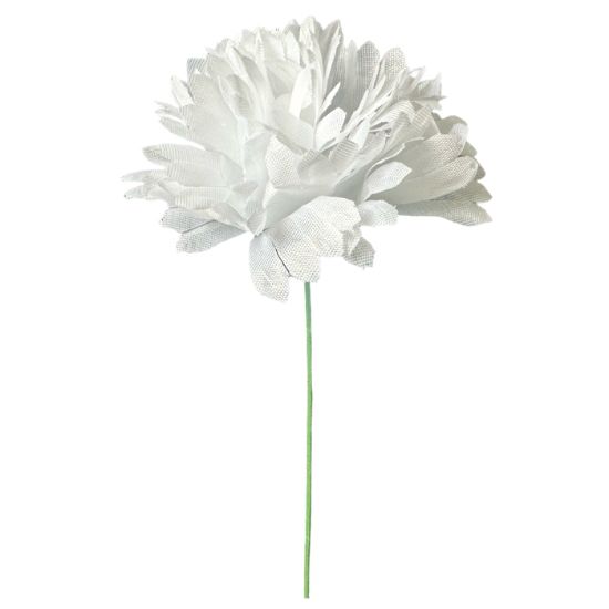 144 x 9cm Single White Chrysanthemum Heads