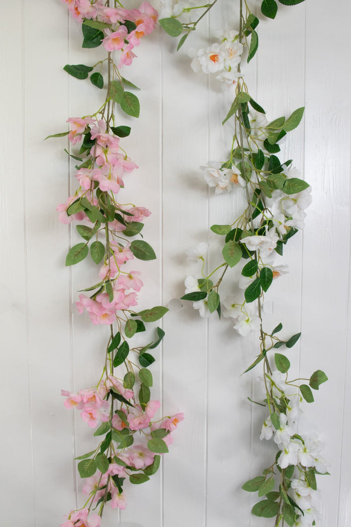 160cm Cherry Blossom Garland - Ivory Pink