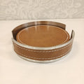 Brown Leather Coasters