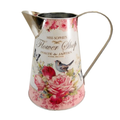 21 cm Metal Round Jug with Handle Flower Shop Design