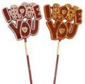 24 Pack - Red / Gold - I Love You Plastic Picks - Valentines Day