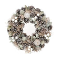 30cm Soft Greens and White Boxed Wreath -  Christmas Artificial Xmas