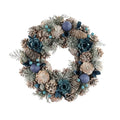 36cm Deluxe Blue Tone Boxed Wreath -  Christmas Artificial Xmas