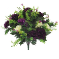 41cm Spiky Mum Large Mixed Bush Ivory/Lilac/Purple