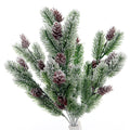 47cm Large Christmas Green Snowy Pine Bunch