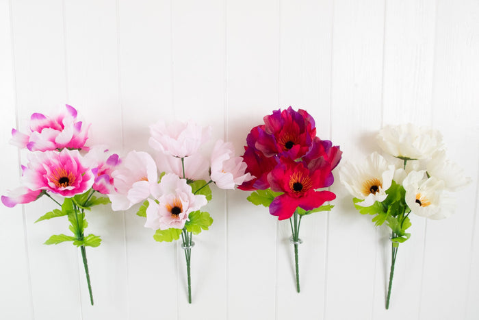 48 x 35cm Poppy Bunch - Assorted Colours - Full Box