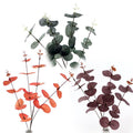 48 X Autumn Eucalyptus Bunch - 4 Stems - Green Orange Burgundy - FULL BOX