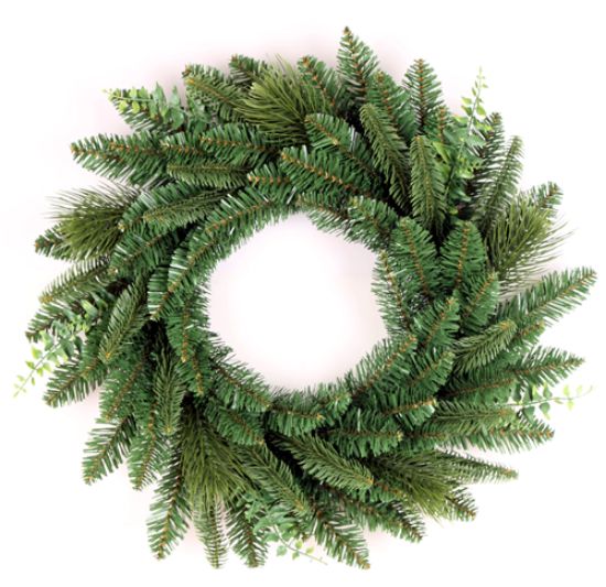 60cm (24") Mixed Spruce Wreath - Artificial Christmas Xmas