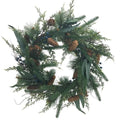 60cm Deluxe Christmas Wreath with Foliage Cones and Berries