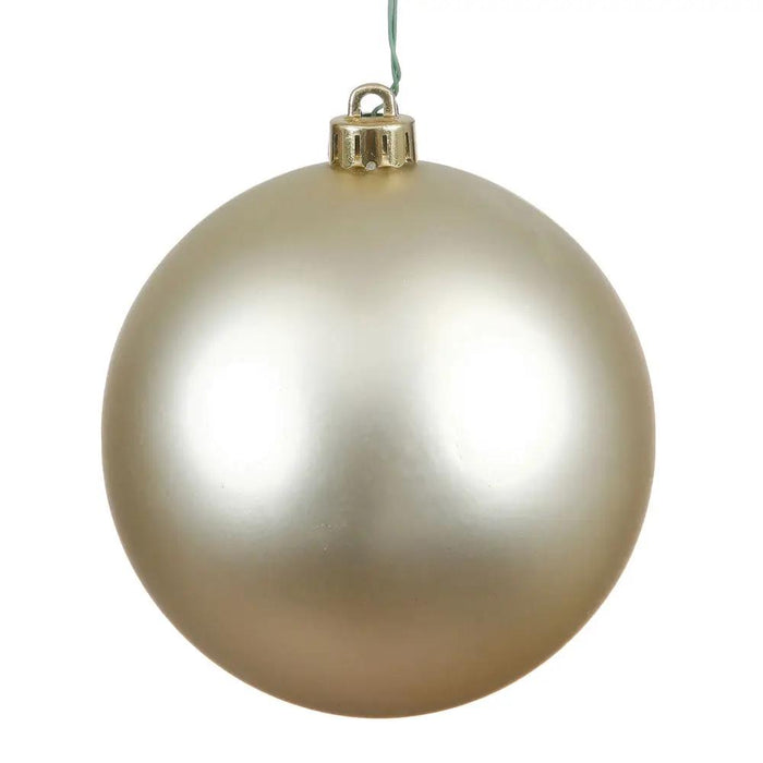 Vickerman 8" Champagne Matte Ball UV Drilled Cap - Merchandise