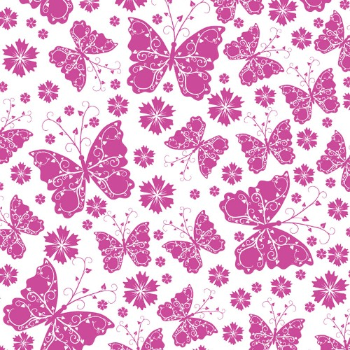 80cm x 100m Hot Pink Butterfly Cellophane