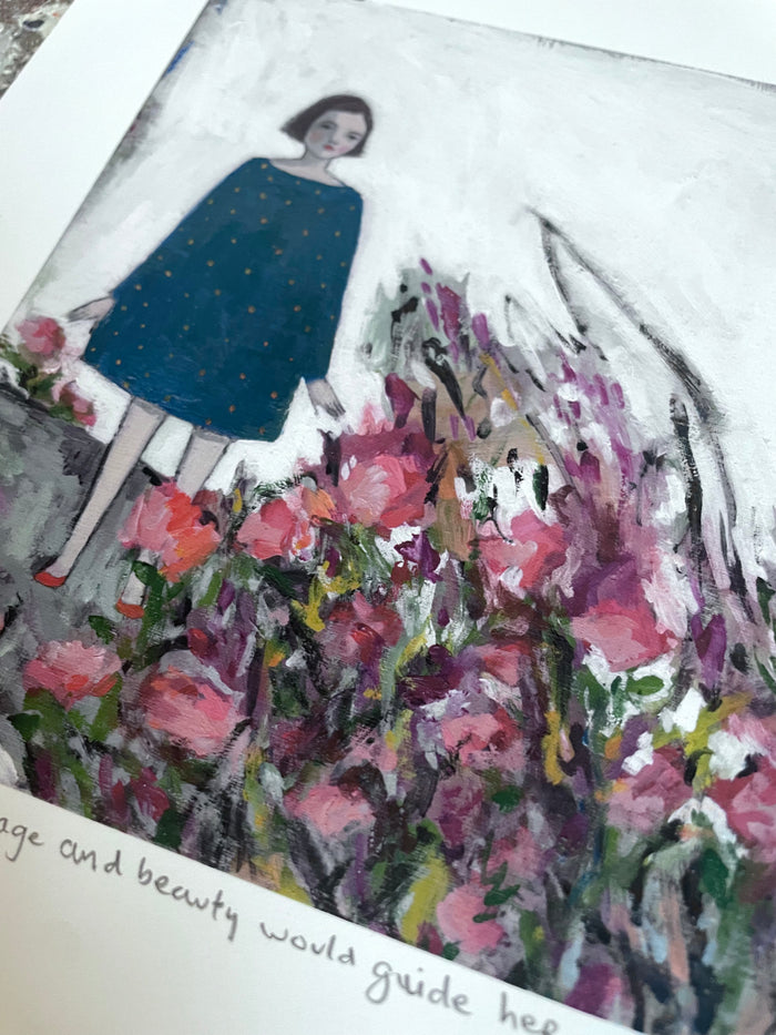 Rage and beauty would guide her - print