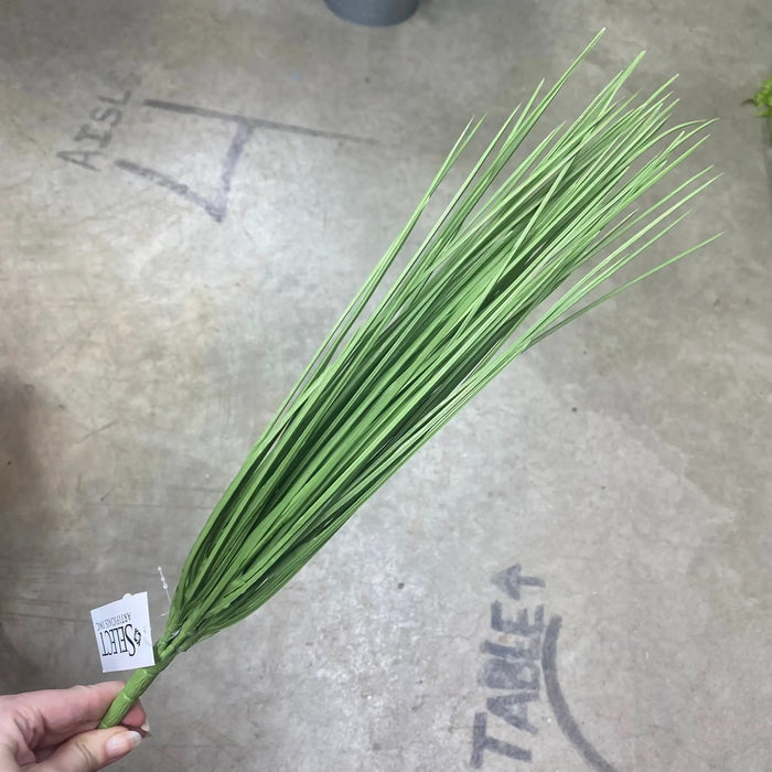 Select UV/FR Wild Grass Bush Green 20.25" - Artificial Non-Flowering Plants Silk