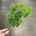 Le Fleur Pom Pom Bush Green 16" - Artificial Flora Silk