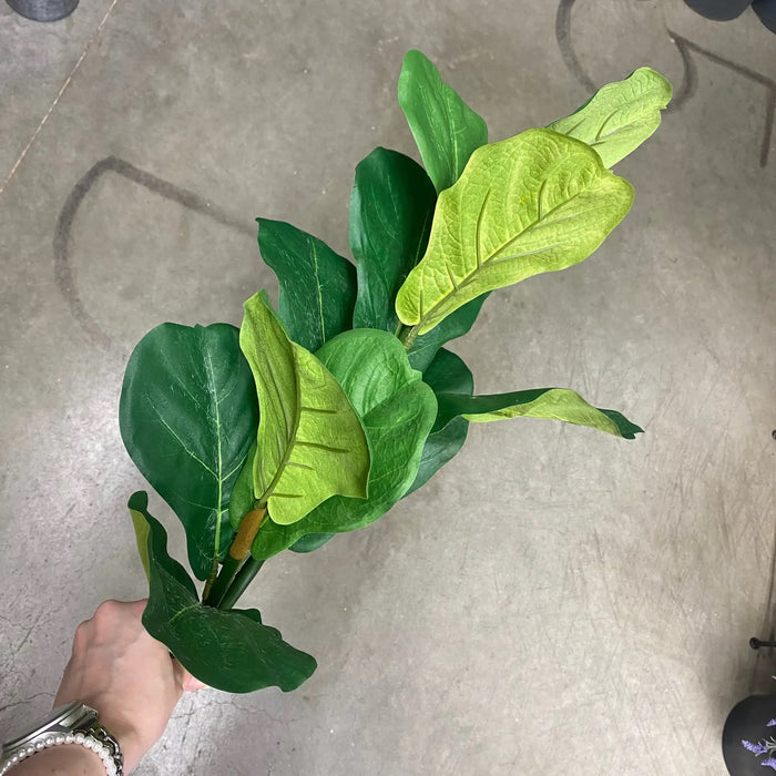 Direct Export Fiddle Leaf Spray Green 33" - Artificial Non-Flowering Plants Silk