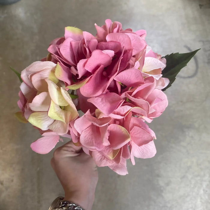 Supreme Hydrangea Stem Pink 33" - Uncategorized Silk