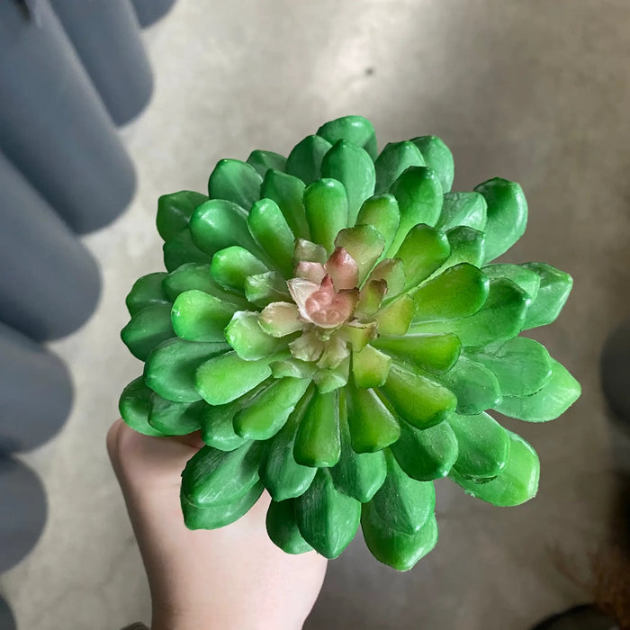 Supreme Lotus Succulent Pick Green 6" - Artificial Non-Flowering Plants Silk