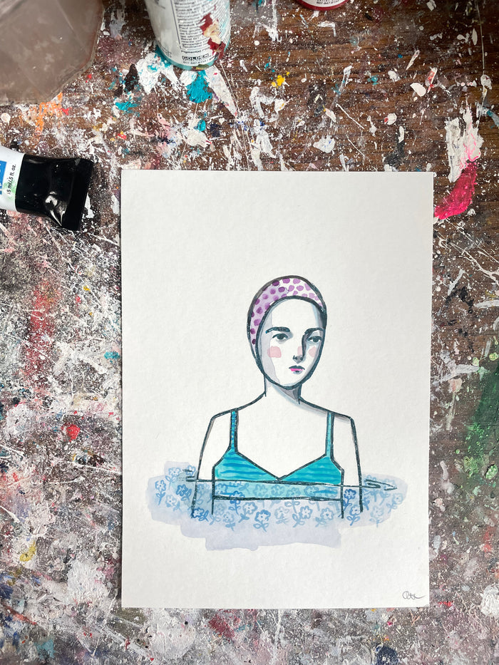 She swam in an ocean of beauty