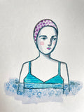 She swam in an ocean of beauty