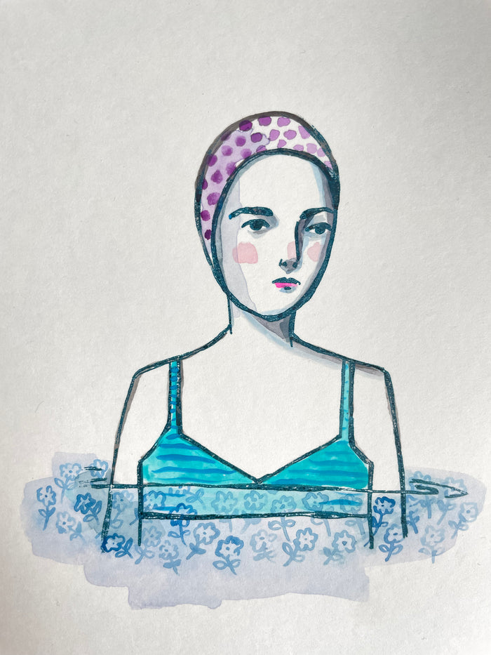 She swam in an ocean of beauty