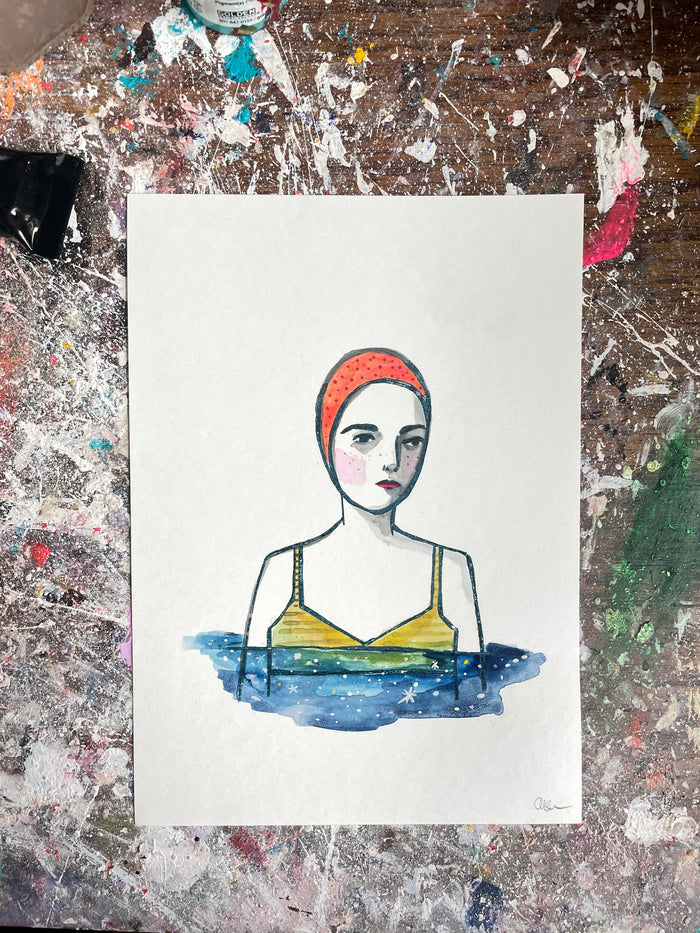 She swam in a sea of stars