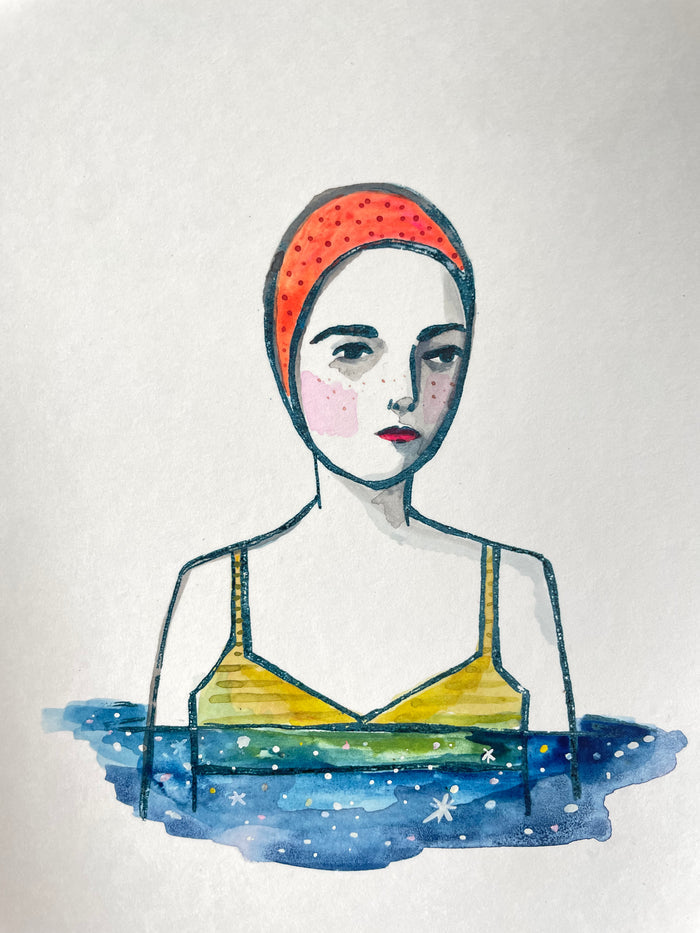 She swam in a sea of stars