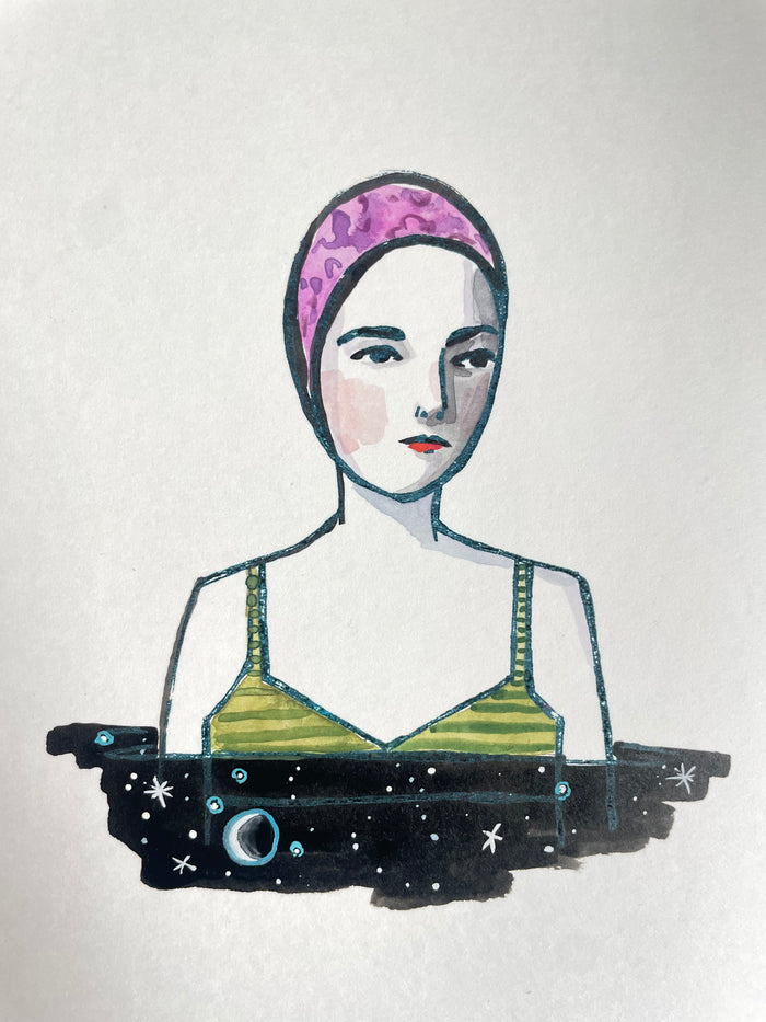 She swam in a ocean of night