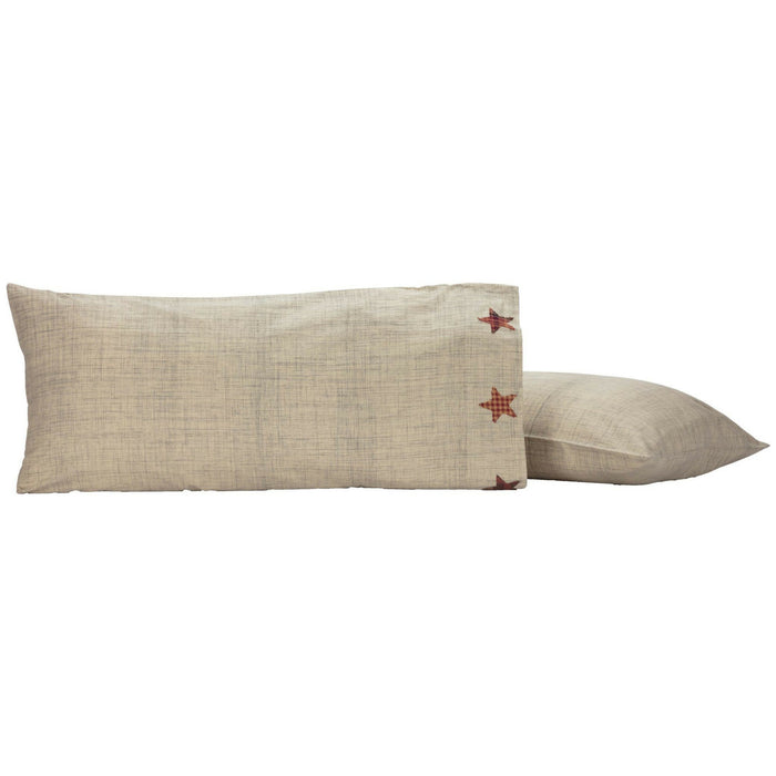 Abilene Star King Pillow Case - Set of 2 - Primitive Star Quilt Shop