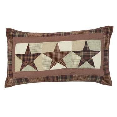 Abilene Star Quilted King Sham 21x37" - Primitive Star Quilt Shop