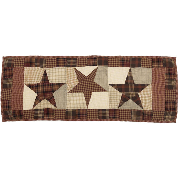 Abilene Star Quilted Runner 13x36" - Primitive Star Quilt Shop