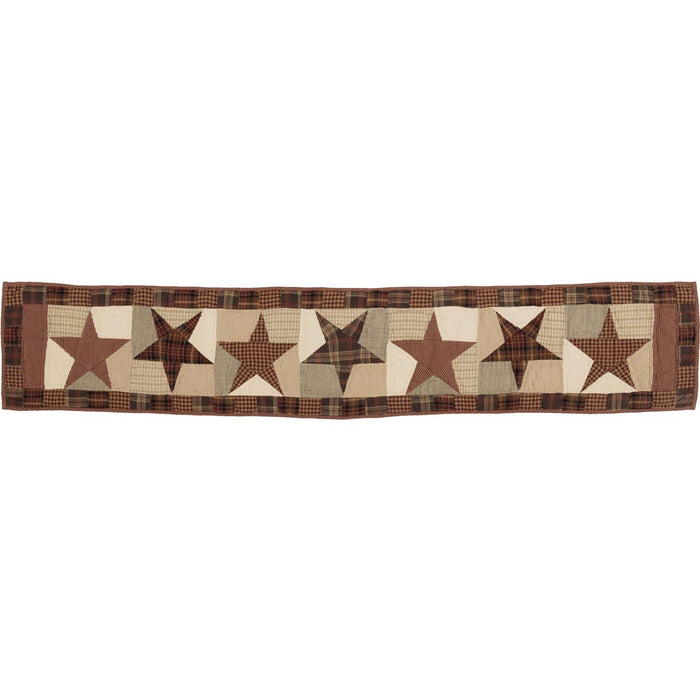 Abilene Star Quilted Runner 13x72" - Primitive Star Quilt Shop