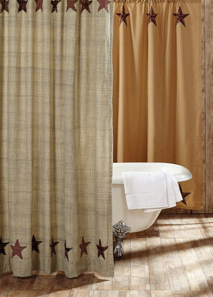 Abilene Star Shower Curtain - Primitive Star Quilt Shop