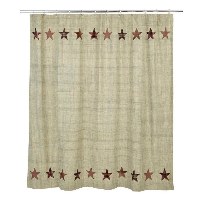 Abilene Star Shower Curtain - Primitive Star Quilt Shop