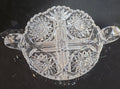 ABP cut glass 2 handled divided dish American brilliant period 1886 -1915 bob58