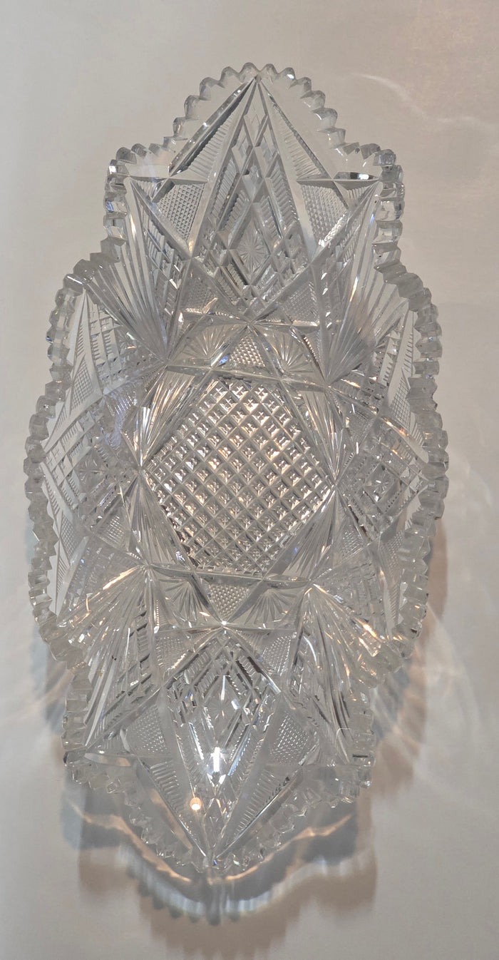 ABP Cut glass oblong shape dish bob49