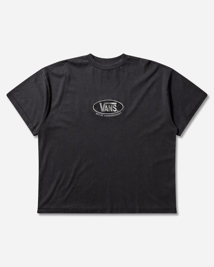 Vans Aod Oval Logo Tee Washed Black T-Shirts Shortsleeve VN000TR3EMQ1