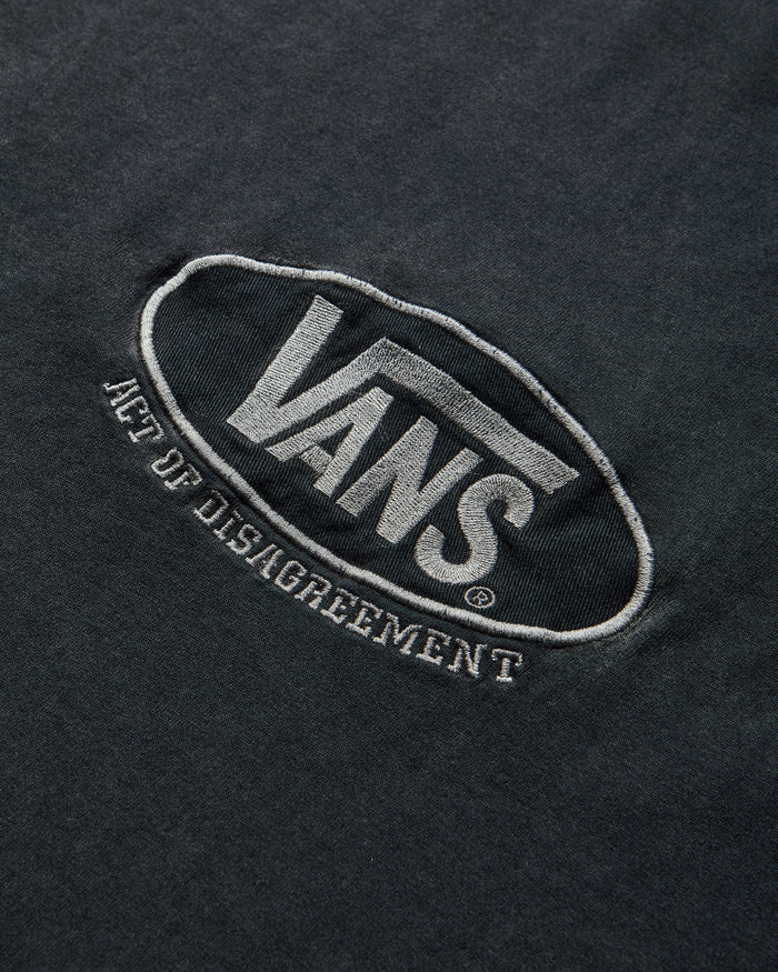 Vans Aod Oval Logo Tee Washed Black T-Shirts Shortsleeve VN000TR3EMQ1