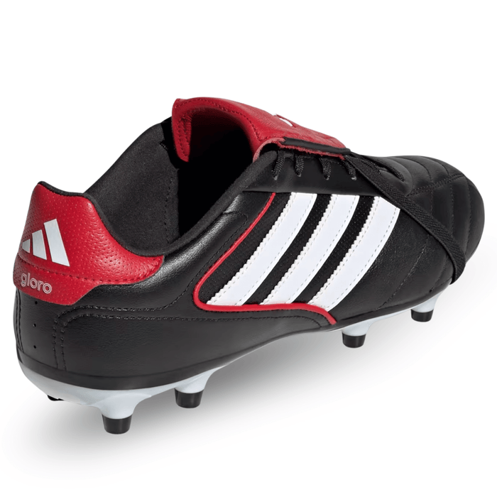 adidas Copa Gloro II FG Soccer Cleats (White/Black/Better Scarlet) | SoccerWearhouse