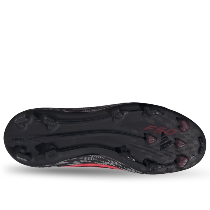 adidas Jr. F50 Elite Firm Ground Soccer Cleats (Black/Lucid Red) | SoccerWearhouse
