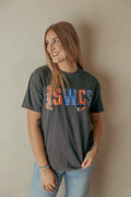 Adult Plaid SWCS Graphic Tee Grey