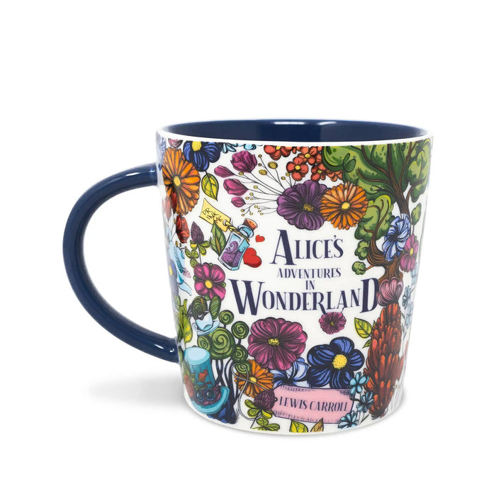 Steel Mill and Co. Alice in Wonderland Floral Ceramic Mug - Mugs Merchandise
