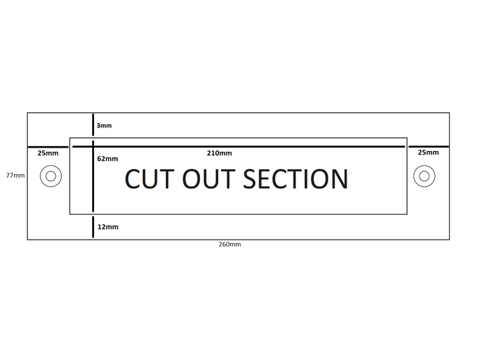 Aluminium Polished Door Letter Plate 10" - Modern Home Interiors