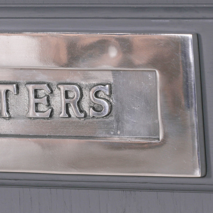 Aluminium Polished Door Letter Plate 12" - Modern Home Interiors
