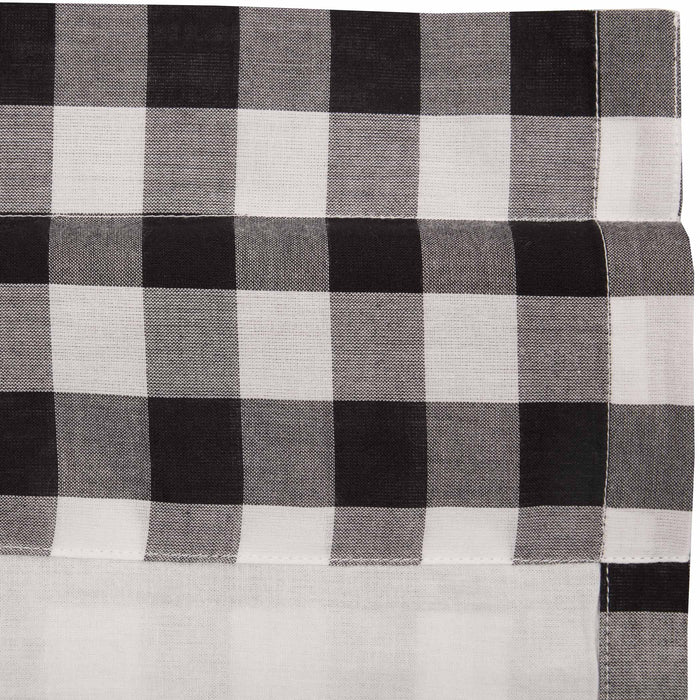 Annie Black Buffalo Check Lined Panel Curtains 96" - Primitive Star Quilt Shop