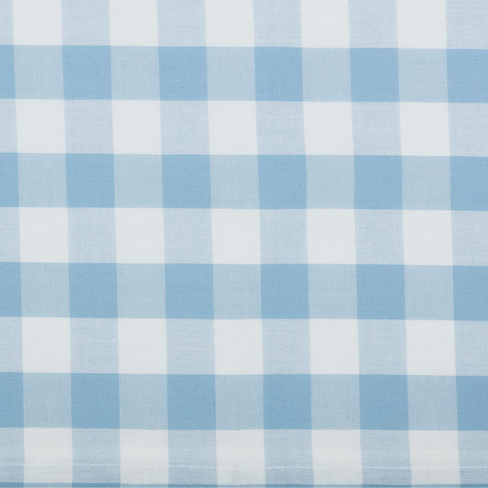 Annie Blue Buffalo Check Lined Valance 72" - Primitive Star Quilt Shop